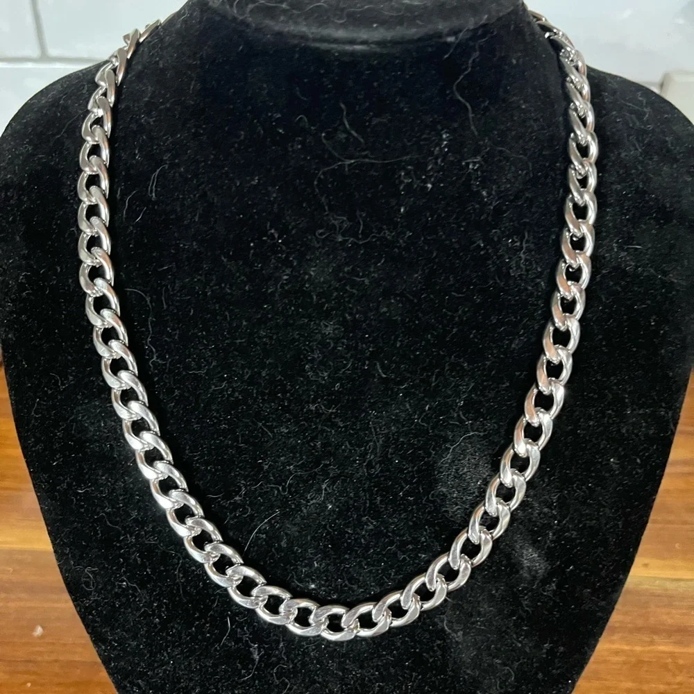 Men's Silver Chain Necklace about 21